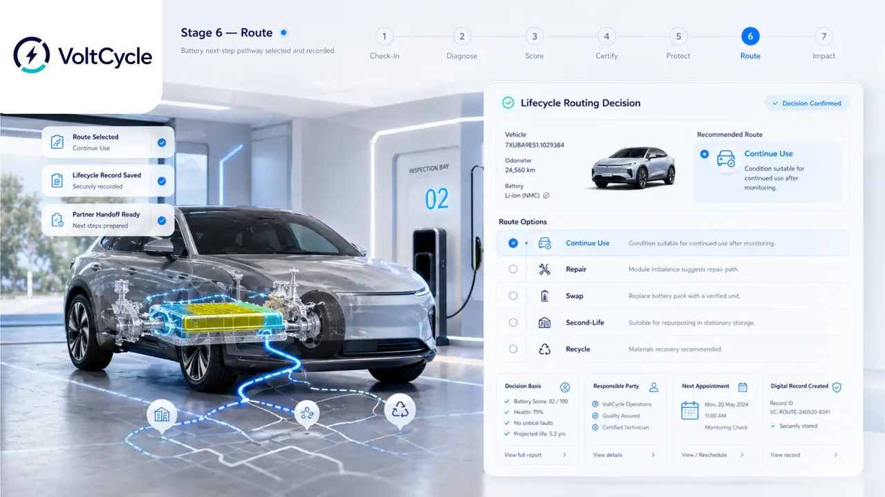 Route — Next-step lifecycle routed.